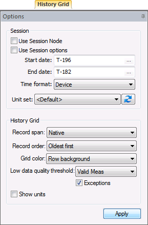 Options Pane